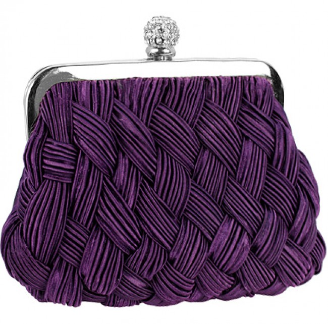 Evening Bag - Metal Frame w/ Braided - Purple - BG-EAF12601PL
